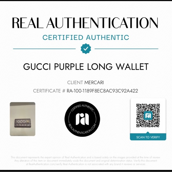 Authentic Gucci Purple Long Wallet with COA - Picture 4 of 9